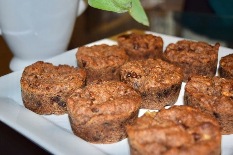 Vegan Paleo Banana Muffins Breakfast Snack Gluten Free Dairy Free Egg Free Soy Free Healthy treat that is moist, delicious and good for you | NatCan Integrative Medical & Wellness Centre Naturopath Dr. Sylvia Santos Doctor Woodbridge Vaughan ON Ontario